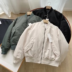 ຫ້ອງ Fitting ຂອງແມ່ຍິງແບບທະຫານ jacket MA-1 bomber jacket short jacket fashion baseball uniform coat 453617