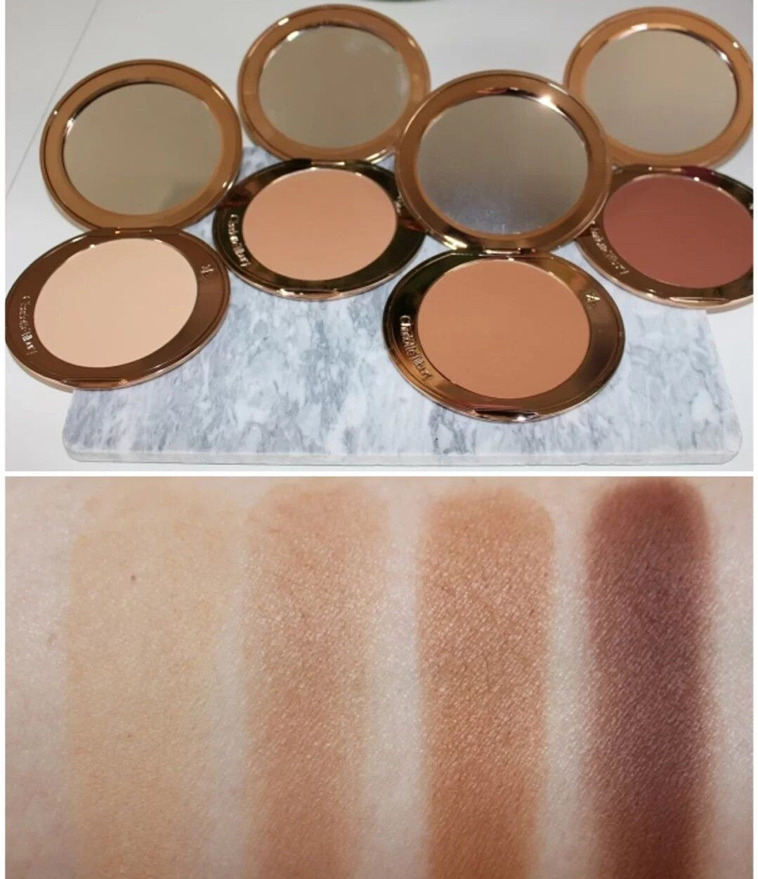 Pre-CT new Charlotte Tilbury Mate Paste Paper Paper Shadow Powder 16g Toiled Brush