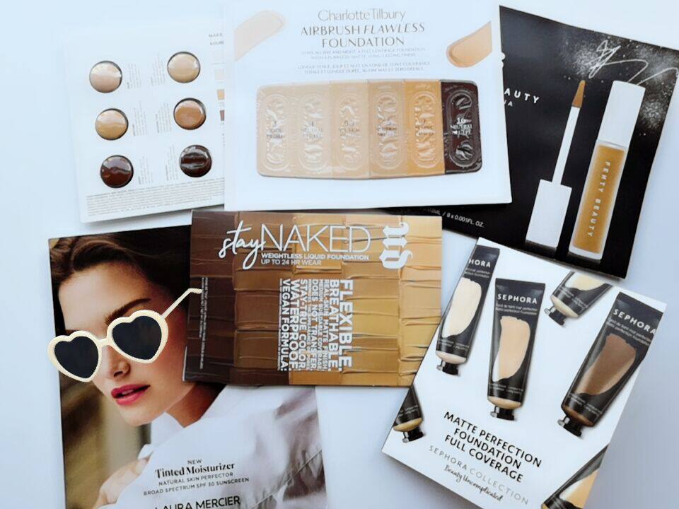 Spot CT UD fenty beautyla sephoa MILK powder bottom liquid flawless test color card