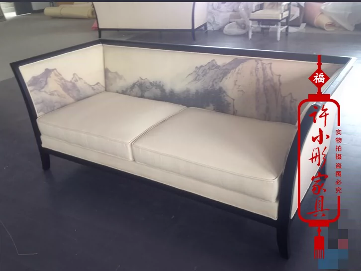 Phòng kinh doanh thương lượng kết hợp sofa nhận bàn ghế phòng trà khách sạn phong cách trung quốc mới quán cà phê nội thất kỹ thuật boong - Nội thất khách sạn