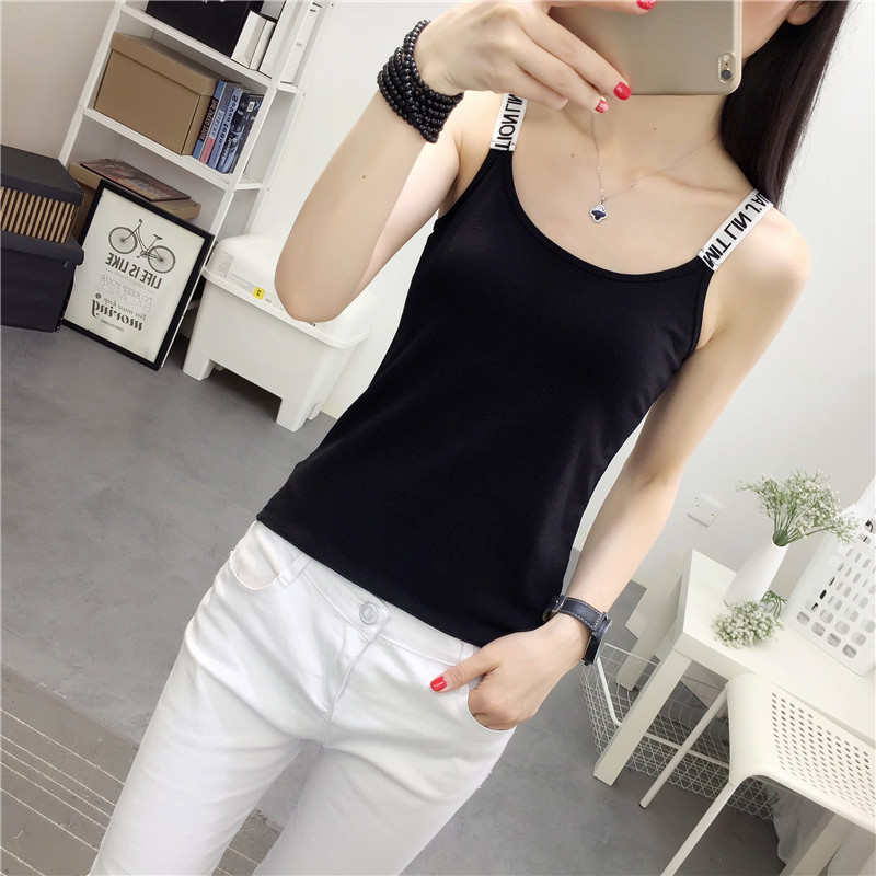 Dây đeo nữ mùa hè 2018 mới Hồng Kông hương vị retro chic vest nữ mát mặc không tay máy cẩn thận nhỏ tươi áo sơ mi shop thời trang nữ
