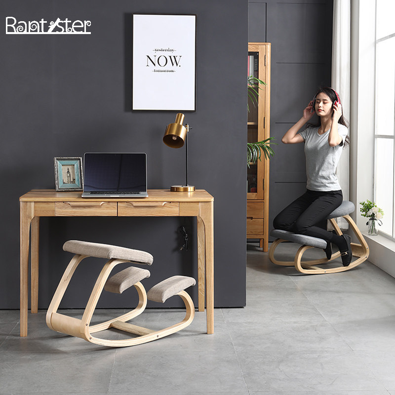 Correction Kneeling Chair Children Postures Study Chair Correction Sitting Position Computer Chair Office Solid Wood Minima Nordic Rocking Chair
