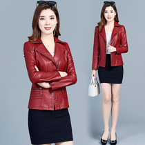 Leather women short 2020 Spring and Autumn new fashion Joker slim personality trend locomotive puleather jacket small coat