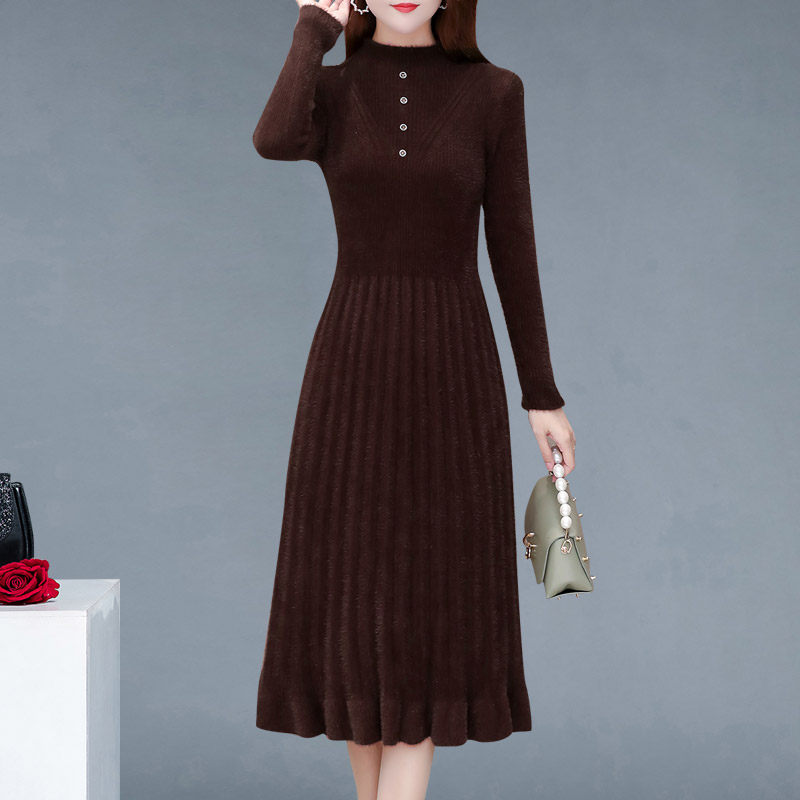 Water Mink Suede Ocean Dress Spring Ladies Dress 2022 New Little Sub big clothes Fashion hit bottom dress Children autumn and winter