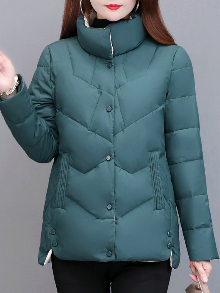 Down jacket women's 2020 winter new fashion stand-up collar thickened high-end big middle-aged mother white duck down jacket