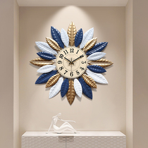 Clock and wall clock living room Nordic creative clock modern simple atmospheric mute wall clock fashion art clock Wall