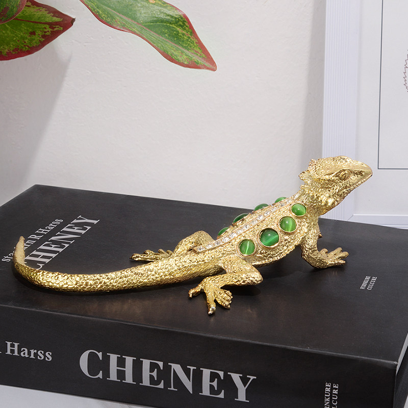 Living Room Swing apartment Apartment Desk Luxurious metal lizard Lizard Bookstall Adornment Hotel Bookroom Desk Swing