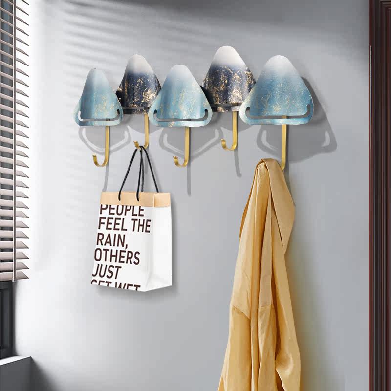 Modern minimalist Hyun Guan Hook Entrance Door Hanger Wall Key Containing Layer Rack Door Rear Creative Wall-mounted Cloakhood Hook