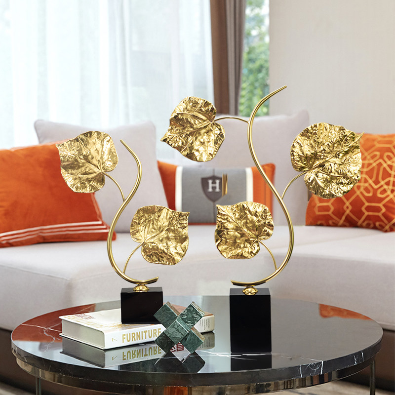 Modern Art Gingko swing piece European-style home desktop swing decoration Creative upscale Finance & Crafts Crafts Gifts Swing Accessories of the Genguan Adornment