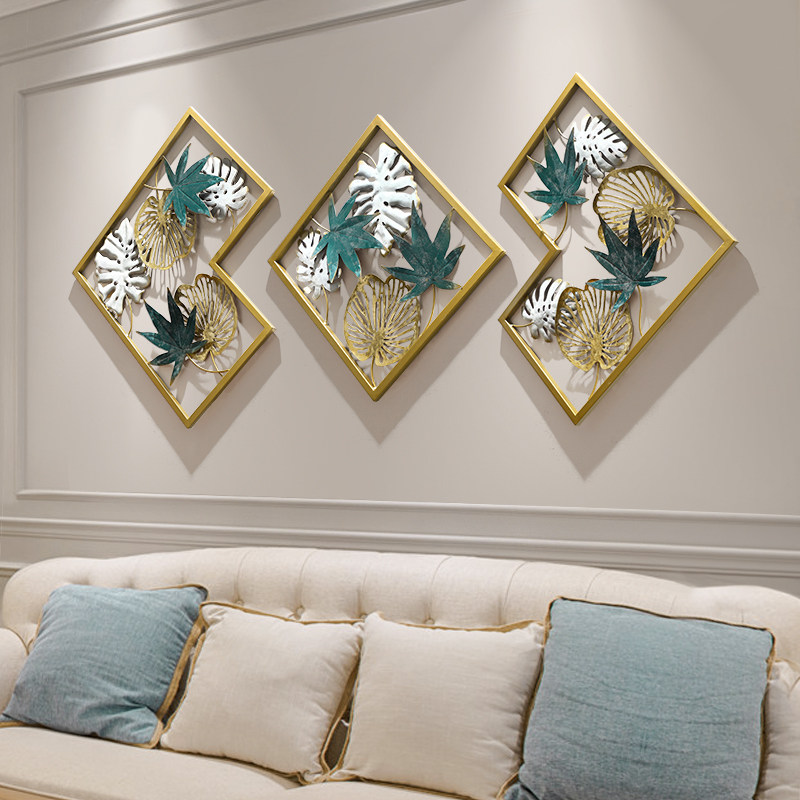 Nordic Creative Genguan Hanging Decoration Living Room Background Wall Decoration Hanging Accessories Light Lavish Solid Metal Wall Decoration Iron Art Wall Decoration