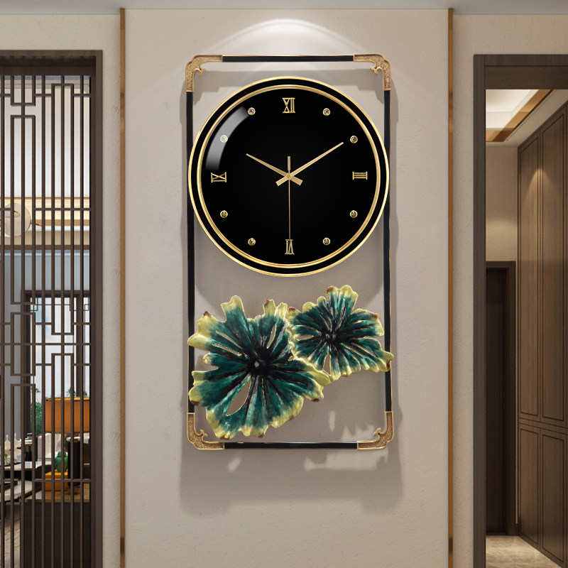 New Chinese copper hanging bell personality light luxury and watch living room modern creativity bell decorated with home art atmosphere muted clock
