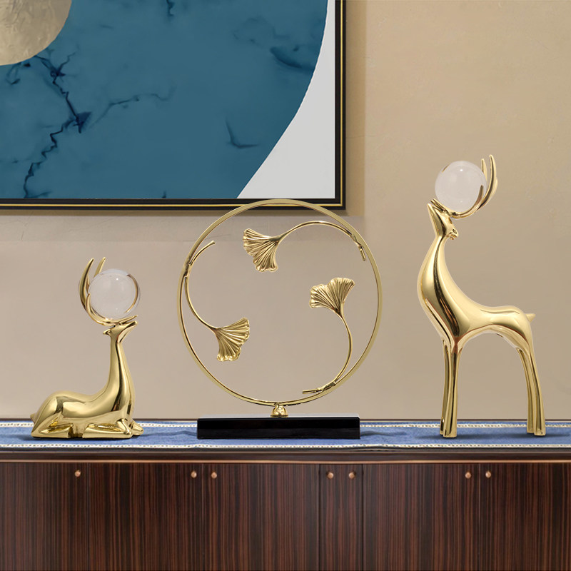 Nordic Creative Copper Swing Accessories Home TV Cabinet Tricks Accessories Desk Face Hem Sumpy Wine Cabinet Light Lavish Decoration