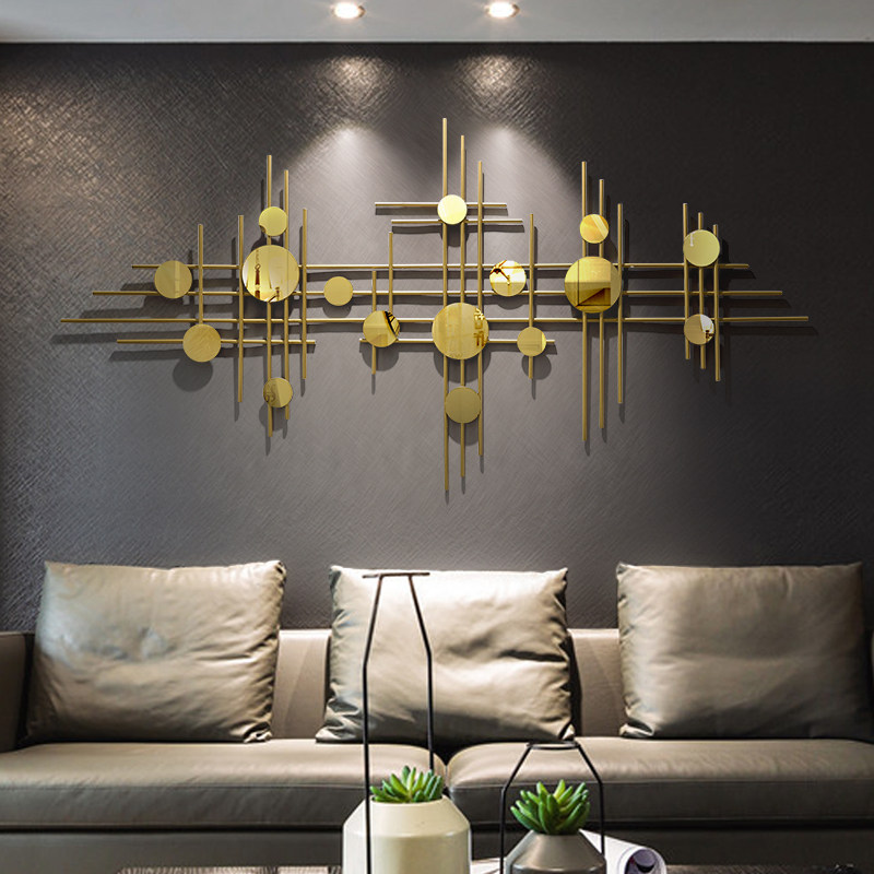 Living room sofa background wall decoration hanging modern minimalist light luxury fashion wall hanging porch three-dimensional metal wall decoration