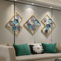 New Chinese Living Room Hanging Decoration Iron Art Wall Decoration Light Extravagant Creative Background Wall Decoration Pendant Genguan Gangway Metal Wall Decoration