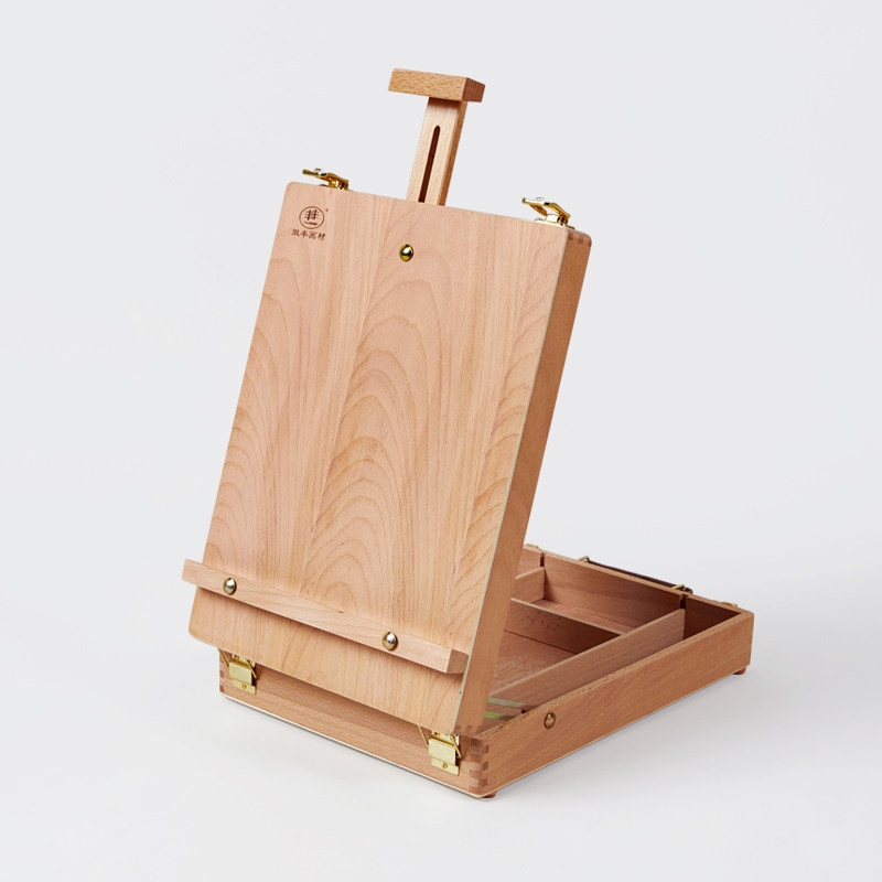 Shuangfeng oil painting box oil painting tool box wooden portable student art special picture box hand oil painting box outdoor oil painting acrylic tool box portable oil painting box