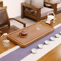 German bakelite tea tray household plain embryo high-end modern minimalist solid wood tea sea electric bakelite tea table drainage tray tea set