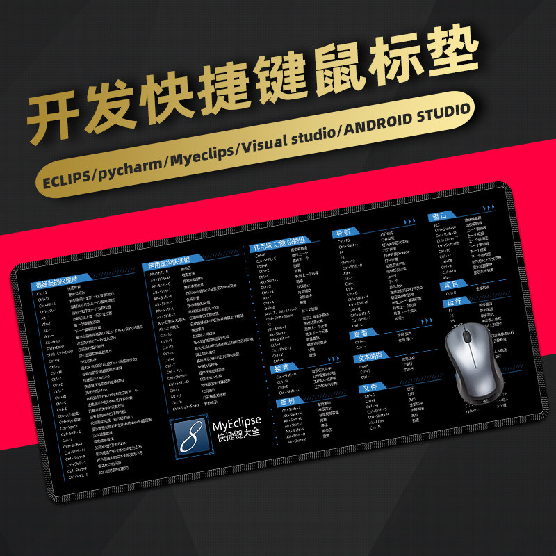 Program design software shortcuts java eclips Pycharm programming designer code oversized mouse pad computer pad