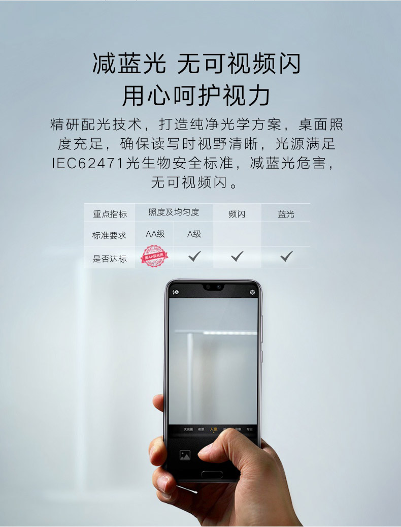 华为智选 智能国AA级台灯 双光源 减蓝光护眼 堆料性价比款 图5