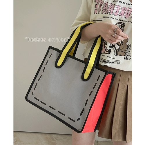 Японский шоппер, летняя мультяшная вместительная и большая сумка на одно плечо