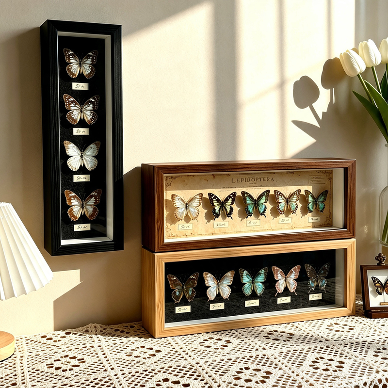 Butterfly Display Frame Long Wooden Three-Dimensional Hollow 3cm Photo Frame DIY Insect Specimen Collection Horizontal and Vertical Dual-Use Display Stand Butterfly Display Frame Long Wooden Three-Dimensional Hollow 3cm Photo Frame DIY Insect Specimen Collection Horizontal and Vertical Dual-Use Display Stand