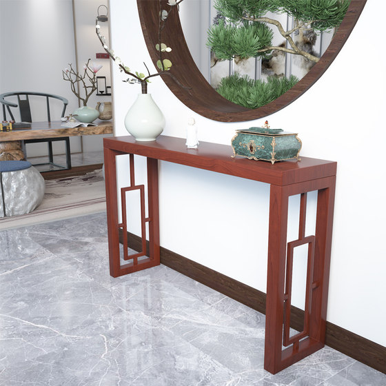 New Chinese style solid wood porch table foyer porch cabinet table for table incense case porch side table end view platform narrow table