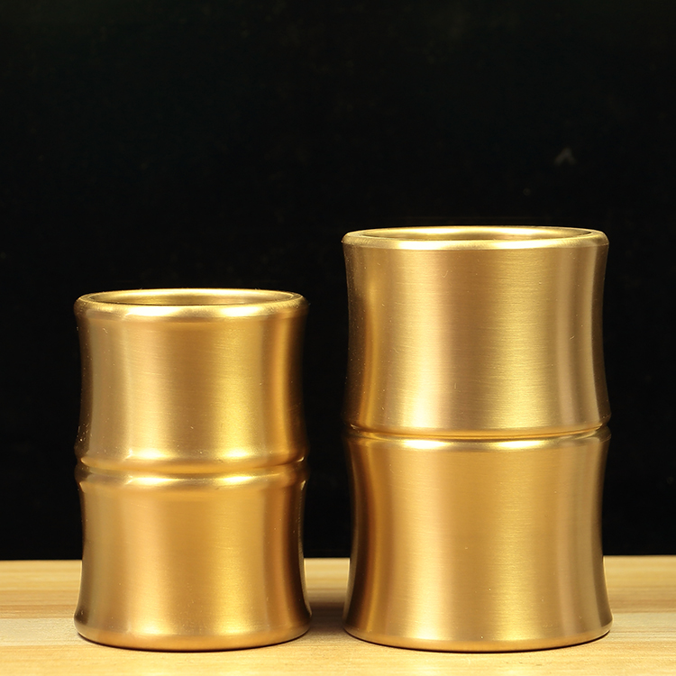 Brass pen container pure copper ornaments Confucius pen container boutique high-end business gifts for leaders desk stationery supplies