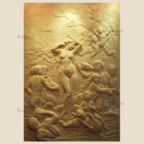 Outdoor Sandstone GRP Relief Custom Villa Exterior Wall Sculpture Flower Hotel Lobby Eurostyle Figure Mural Venus