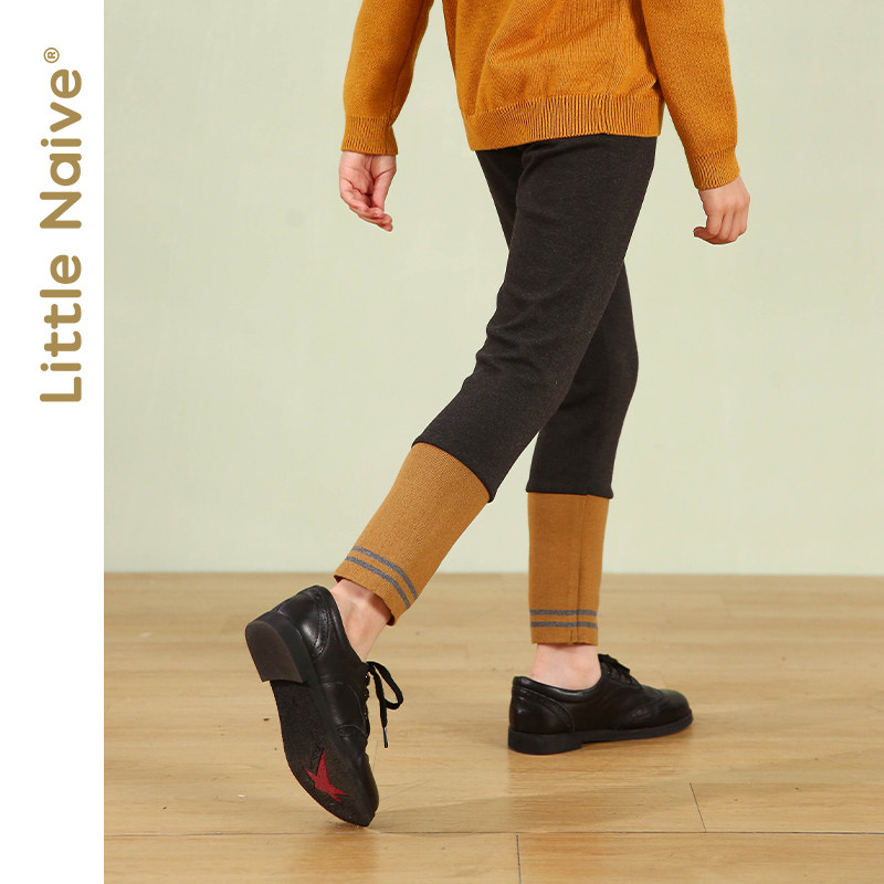 LittleNaive children's clothing autumn girls color leggings wear pants outside pants children sports leisure trousers