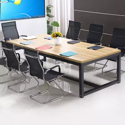 Conference table Long table Simple modern negotiation table and chair combination Simple training table Rectangular workbench desk