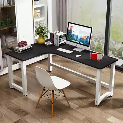 Computer desktop desk Bedroom student desk Home modern minimalist computer desk corner desk bookshelf combination