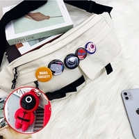 Белый (черный пояс) + набор значков из пяти предметов + Yu Yu Game