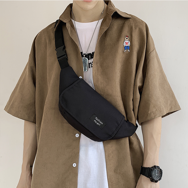 Men's small satchels Ins ultra fire inclined satchel women casual Korean version Single shoulder inclined cross shoulder bag sports purse small bag bag