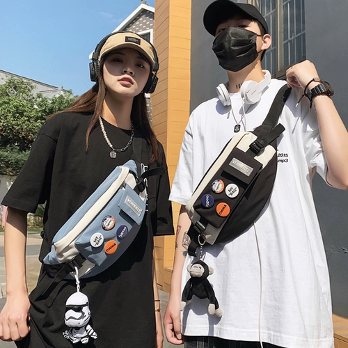 Нагрудная сумка для отдыха, сумка на одно плечо, мужская трендовая сумка через плечо для мальчиков, поясная сумка