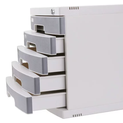 Deli 8855 Пятиветный файловый шкаф на рабочем столе Сортировка пластикового шкафа для хранения шкафа для хранения с шкафом для файла блокировки