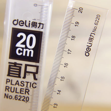 The power stationery 6220 m 20 cm transparent and straight feet, strength and feet 20 cm straight