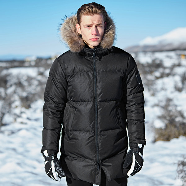 七匹狼 中长款 连帽貉子毛领男式羽绒服 天猫优惠券折后￥499包邮（￥699-200）