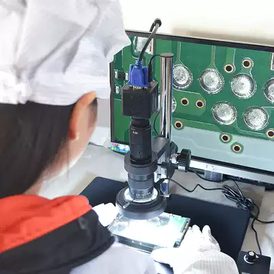 Zhiqi ZQ-601 German process high-power mobile phone repair electronic magnifying glass High-definition 100 LED repair table with lamp 30 times 60 industrial microscope 1000 desktop CCD optical workbench