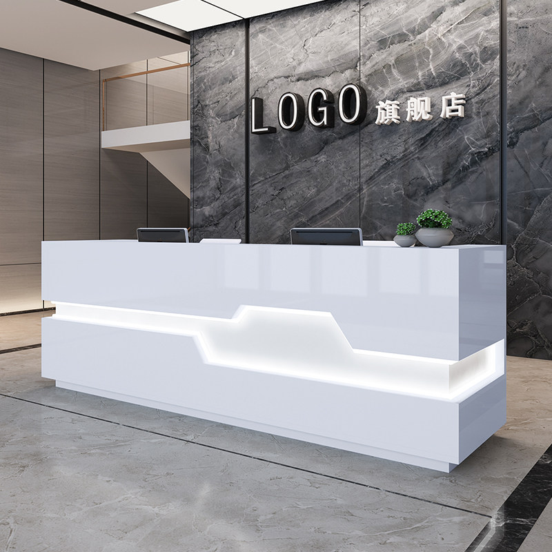 Large company reception desk paint desk modern minimalist bar cashier counter welcome consultation desk