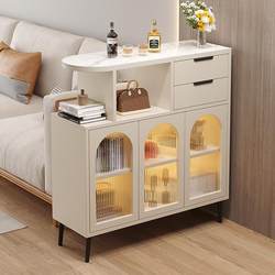 Cream Style Bar Table For Home Living Room Partition Cabinet Small Apartment Wine Cabinet Dining Side Integrated Cabinet Sofa Side Cabinet Side Table