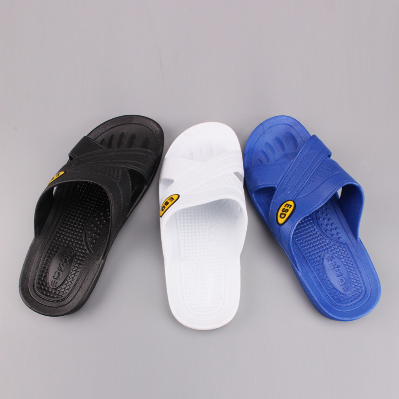 Anti-Static Slippers for Men and Women, Dust-Free Workshop Factory Work Shoes, Women's Anti-Odor, Anti-Slip, Black Soft-Soled Sandals Anti-Static Slippers for Men and Women, Dust-Free Workshop Factory Work Shoes, Women's Anti-Odor, Anti-Slip, Black Soft-Soled Sandals
