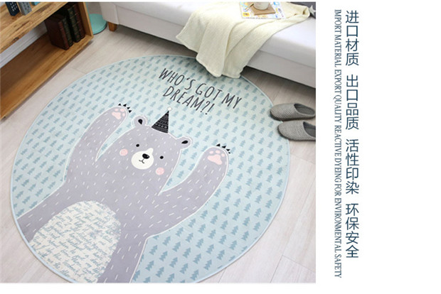 Sofa bên chân thảm sang trọng chống trượt tròn lớn Hàn Quốc trẻ em nhà phòng ngủ cạnh giường ngủ chống trượt thảm - Thảm thảm nỉ trải sàn phòng khách