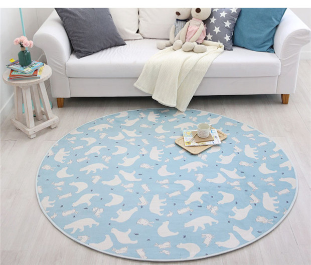 Sofa bên chân thảm sang trọng chống trượt tròn lớn Hàn Quốc trẻ em nhà phòng ngủ cạnh giường ngủ chống trượt thảm - Thảm thảm nỉ trải sàn phòng khách