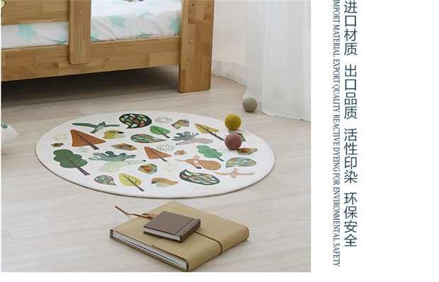 Sofa bên chân thảm sang trọng chống trượt tròn lớn Hàn Quốc trẻ em nhà phòng ngủ cạnh giường ngủ chống trượt thảm - Thảm thảm nỉ trải sàn phòng khách