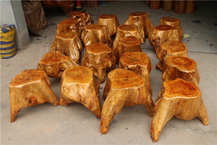 Rễ tự nhiên khắc phân bàn cà phê ngồi phân hoa đứng cơ sở gỗ trang trí trụ gỗ - Các món ăn khao khát gốc bộ ghế gốc cây