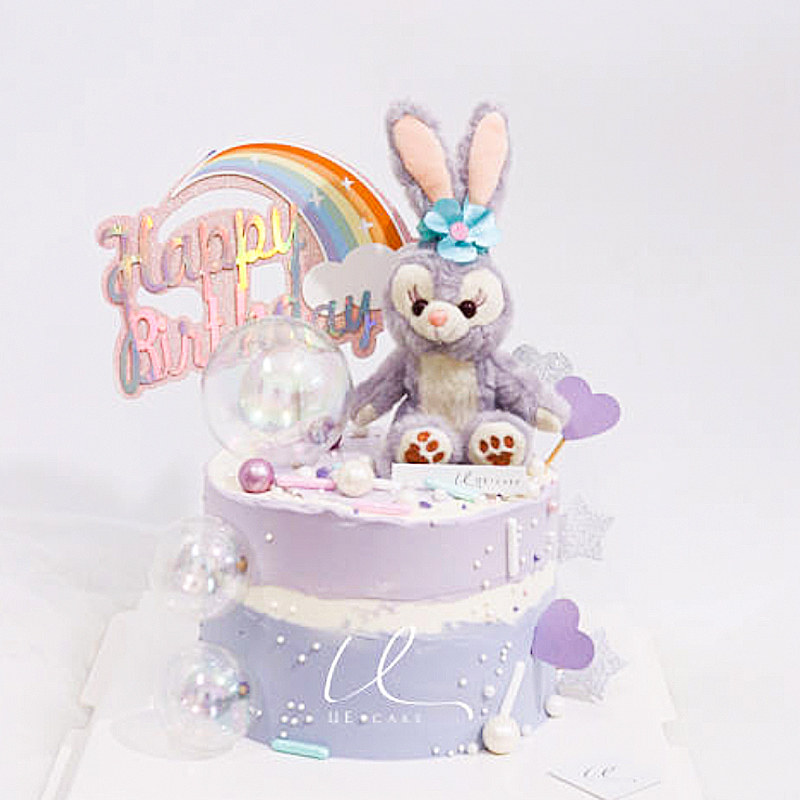 Birthday Cake Decoration Plush Stars Didew Purple Rabbit Paparazzi Star Dei Rabbit swing pieces