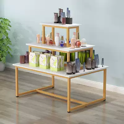 Flow table display table supermarket mother and baby store Zhongdao cabinet cosmetics promotion shelf clothing store display table multi-layer