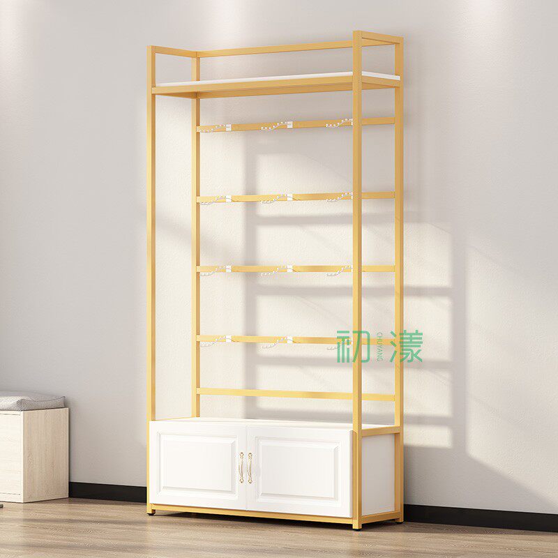 Bra display rack underwear shelf socks shelf panties exhibition rack clothing store hook display stand floor to ceiling gold