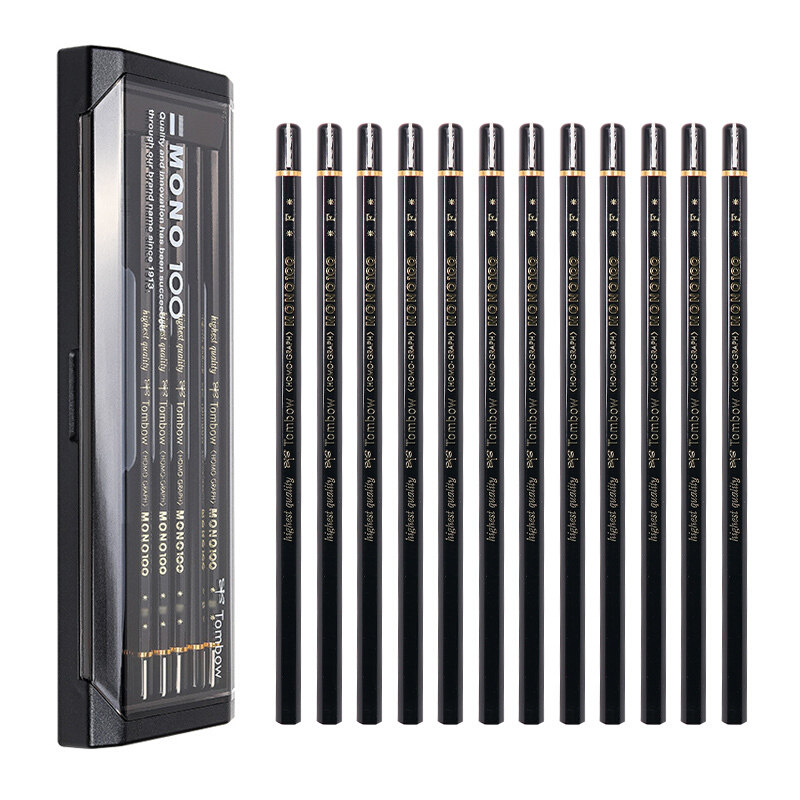 Japanese dragonfly (Tombow) Drawing wooden pole pencil design fine art sketch painting Hexagonal pencil 12 Box mounted MONO-100