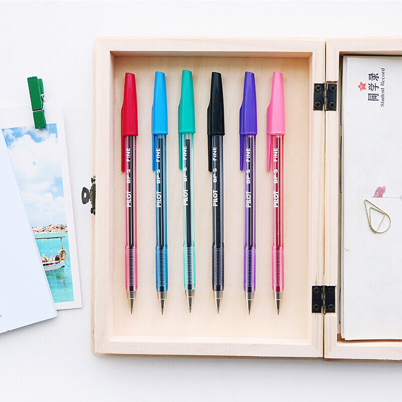 PILOT BP-S Color Ballpoint Pen BP-SF Simple Office pen Vintage classic 0 7mm