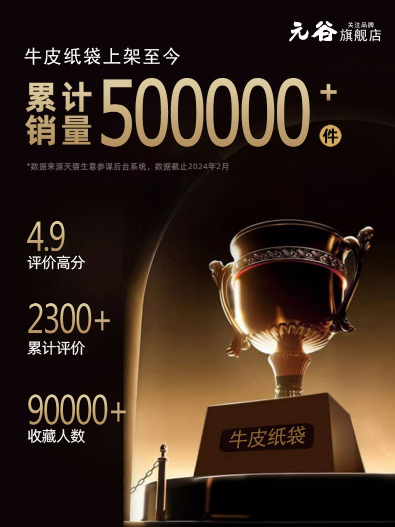 牛皮纸袋定制手提袋耐用酒店茶叶红酒土特产包装礼品袋外卖打包袋详情3